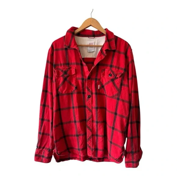 TOPO DESIGNS Field Shirt Plaid in Black/Red Size XL - Picture 3 of 7